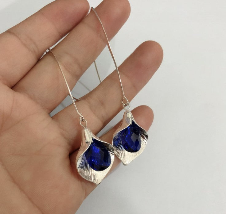 Orchid Crystal Drop Earrings | KAH Jewelry