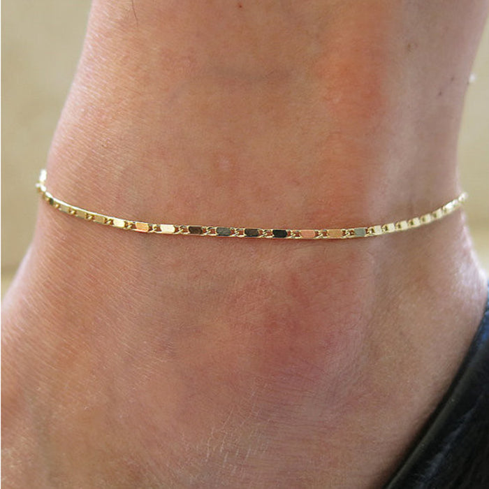 Simple Beach Chain Anklet | KAH Jewelry