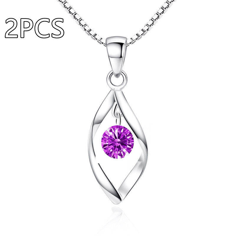 Zircon Twist Pendant Necklace | KAH Jewelry