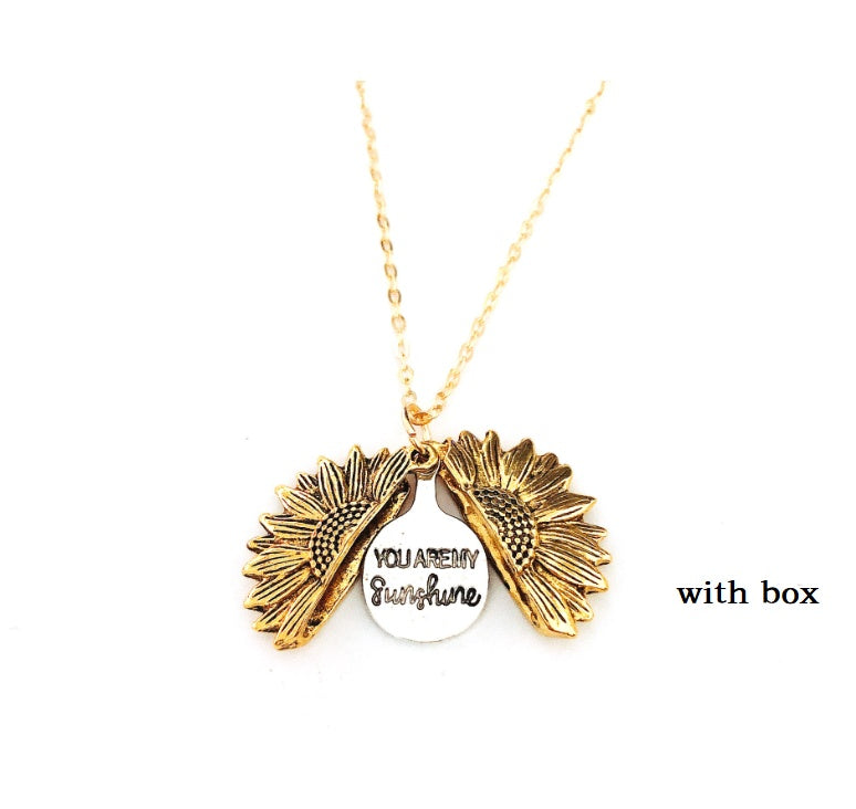 Sunflower Name Necklace | KAH Jewelry