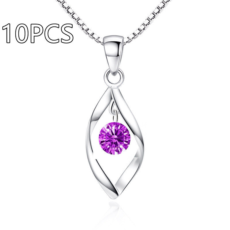 Zircon Twist Pendant Necklace | KAH Jewelry