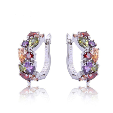 Crystal Zircon Ear Clip Earrings