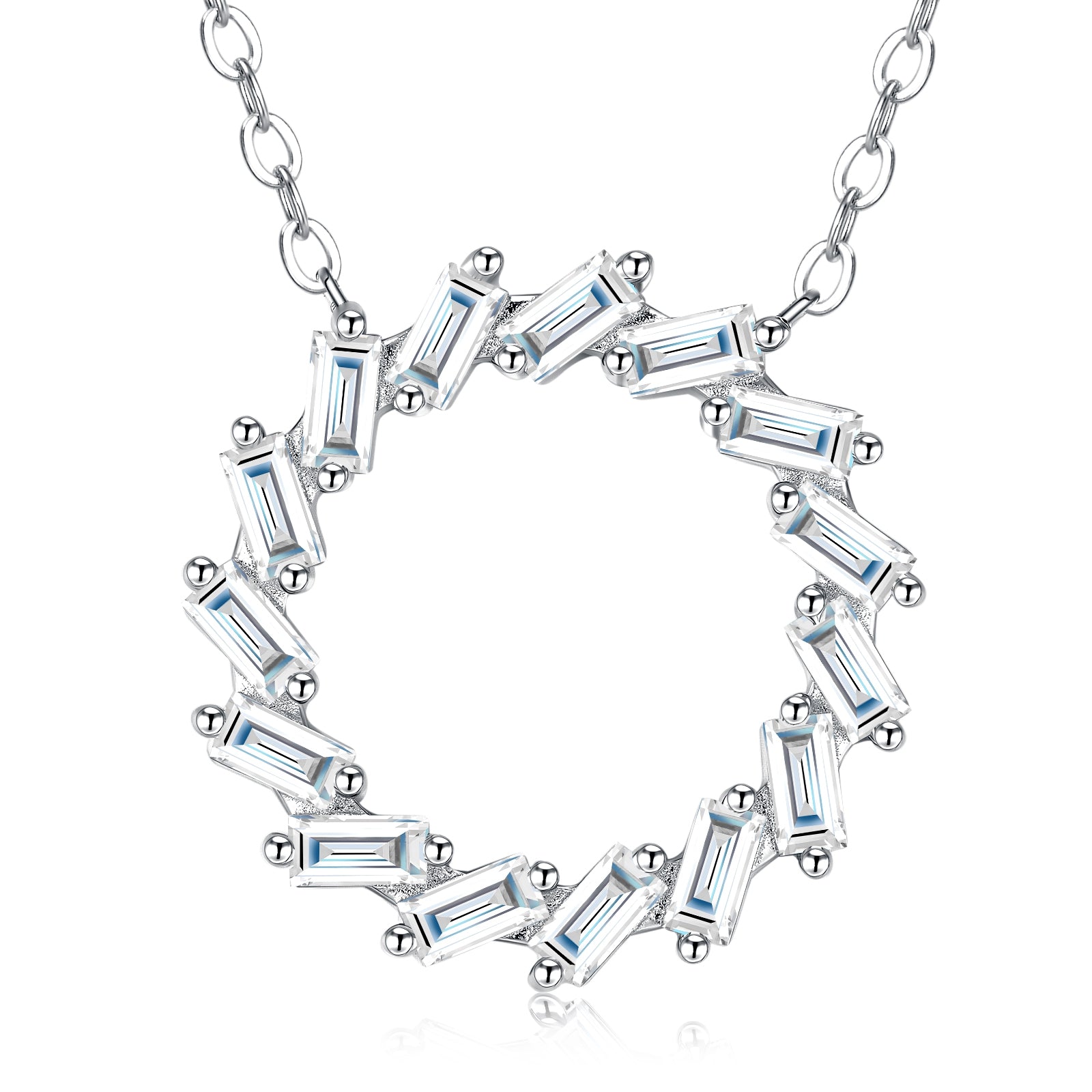 Moissanite S925 Silver Pendant Necklace | KAH Jewelry