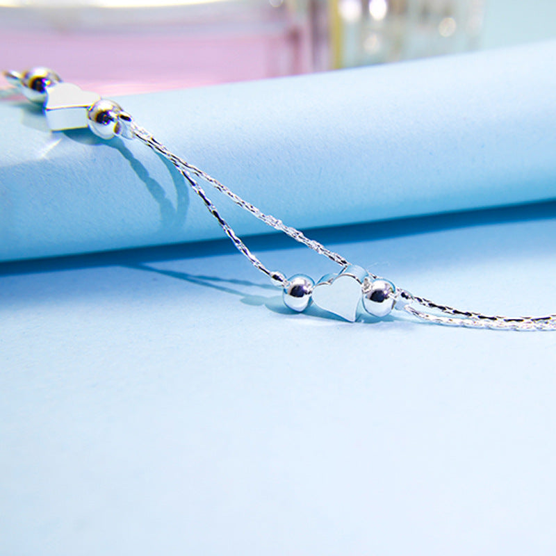 Double Layer Heart Bead Bracelet | KAH Jewelry