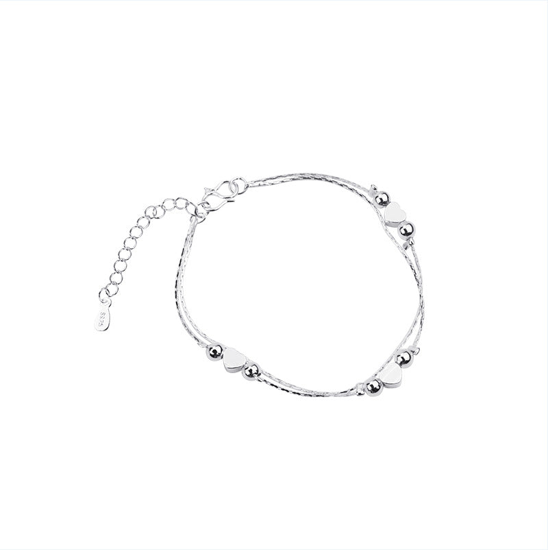 Double Layer Heart Bead Bracelet | KAH Jewelry