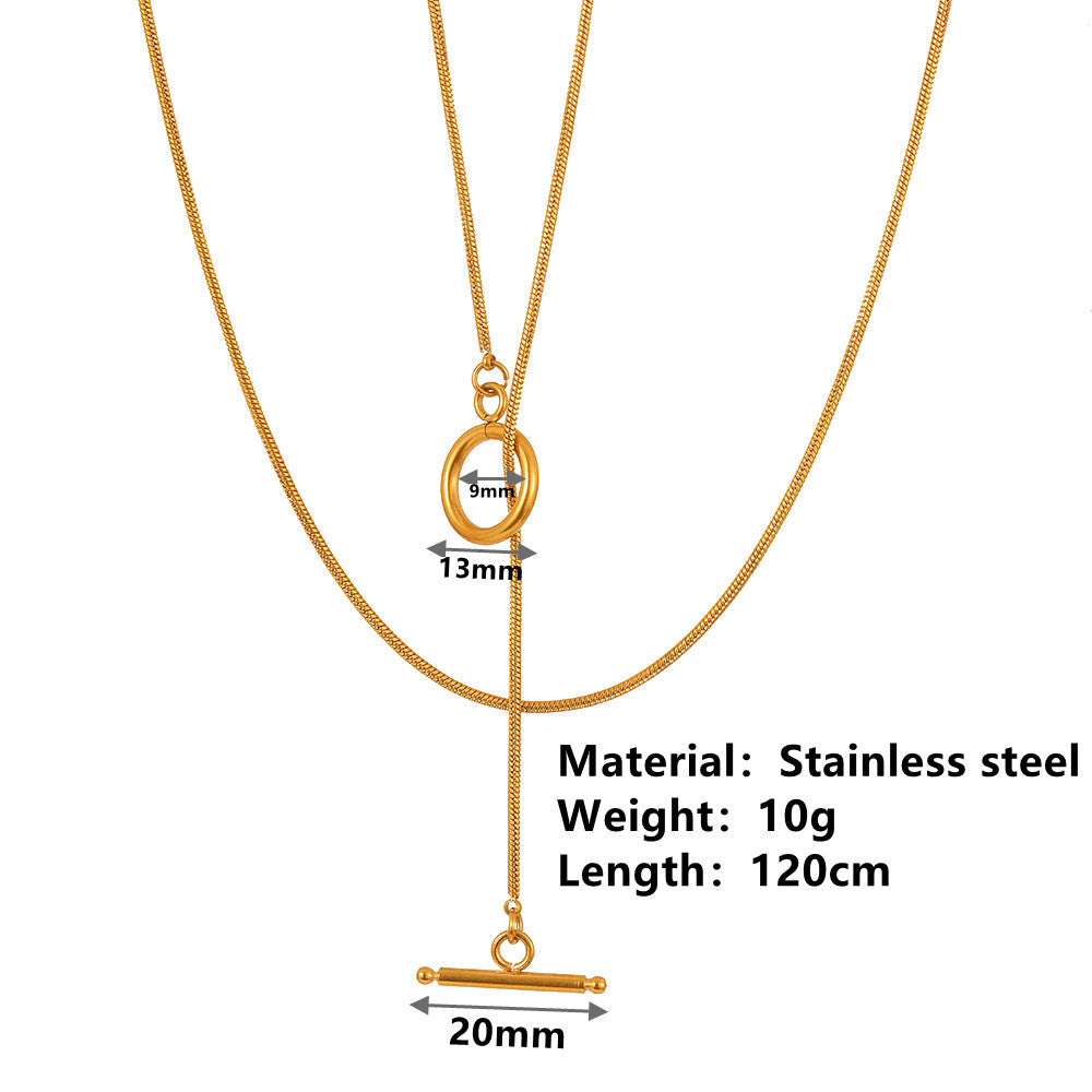Round Snake Chain Necklace | KAH Jewelry