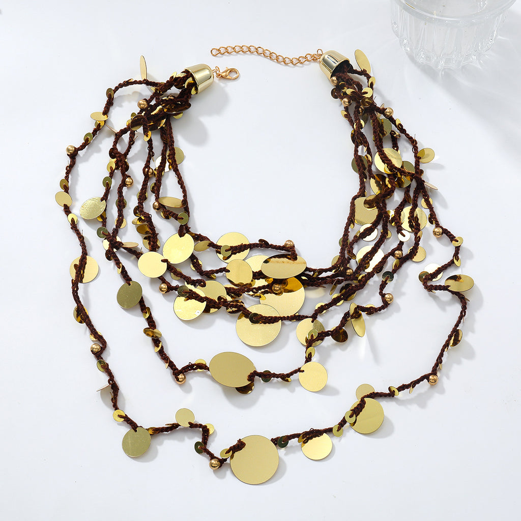 Boho Round Beaded Necklace | KAH Jewelry