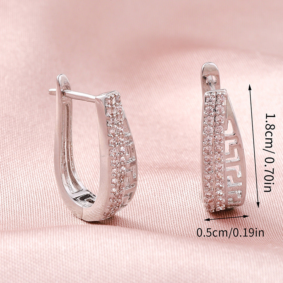 14K Gold Zircon Button Ear Clips | KAH Jewelry