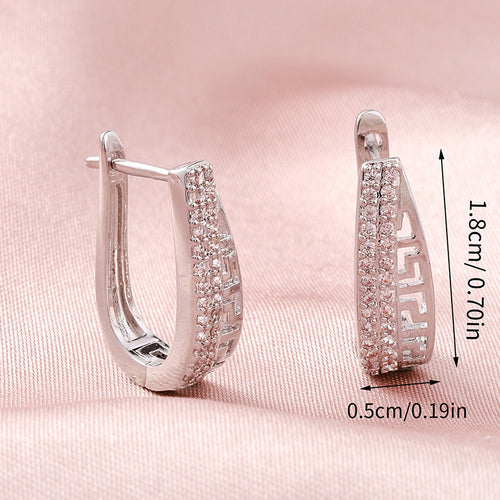 14K Gold Zircon Button Ear Clips | KAH Jewelry