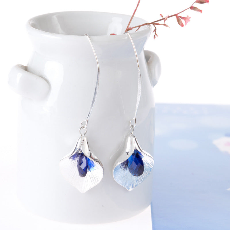 Orchid Crystal Drop Earrings | KAH Jewelry