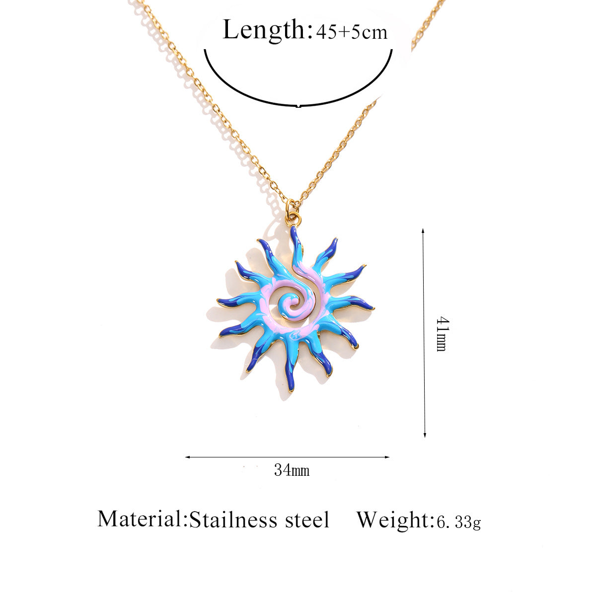 Sun Pendant Necklace