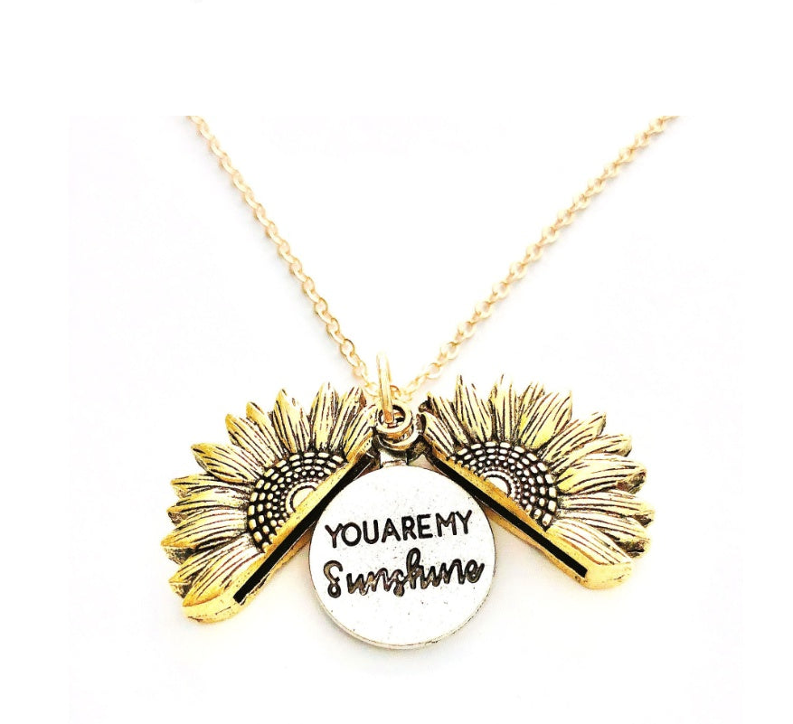 Sunflower Name Necklace | KAH Jewelry
