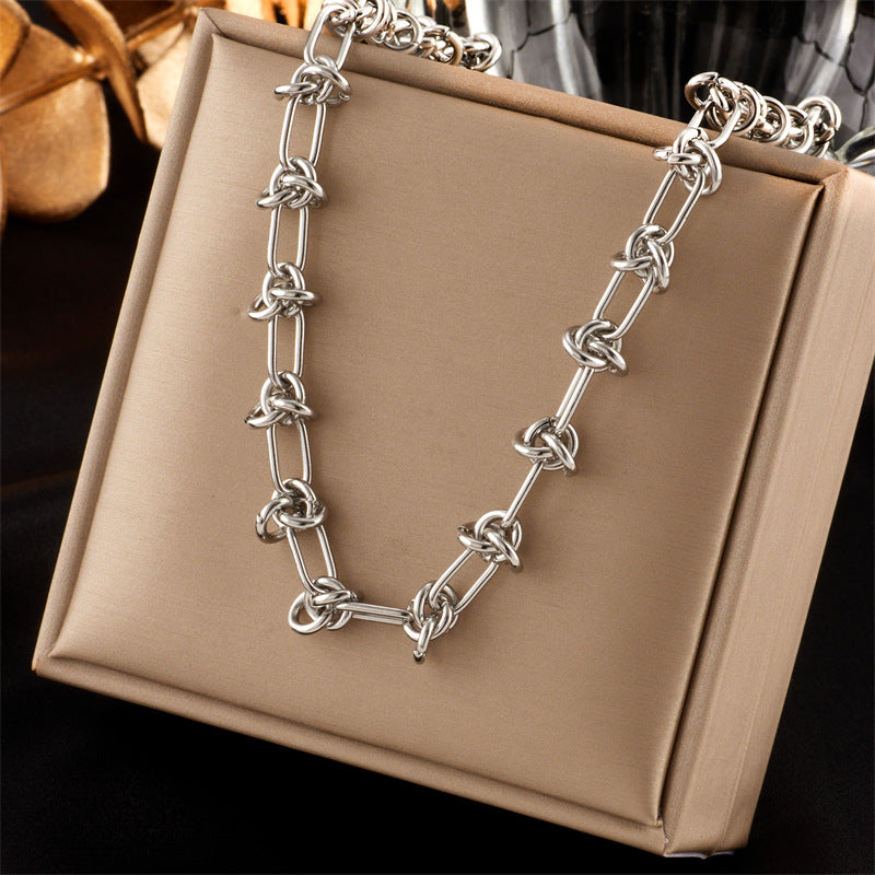 Punk Thorn Titanium Necklace & Bracelet Set