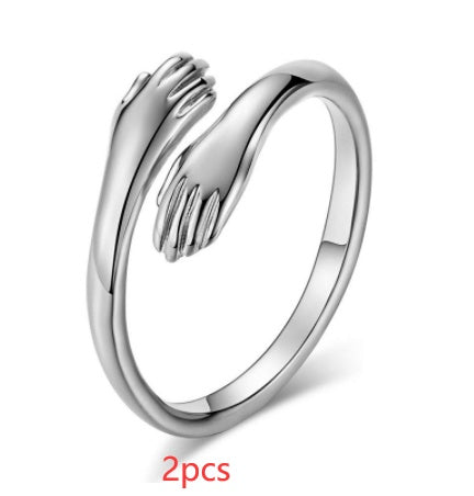Hands Hug Adjustable Ring | KAH Jewelry