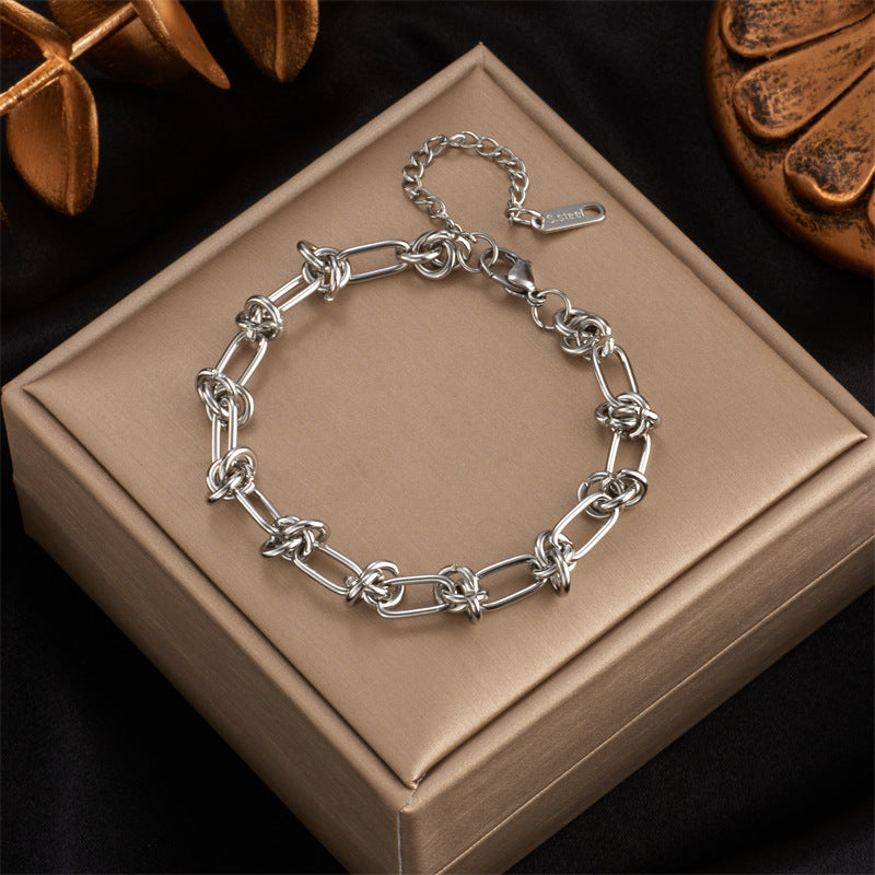 Punk Thorn Titanium Necklace & Bracelet Set | KAH Jewelry