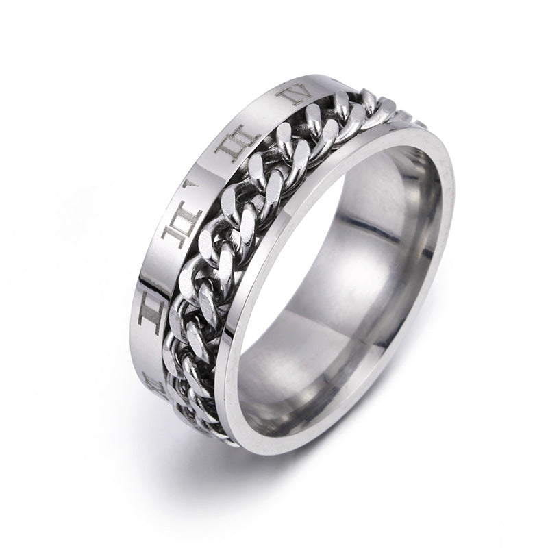 Titanium Rotatable Couple Spinner Ring | KAH Jewelry