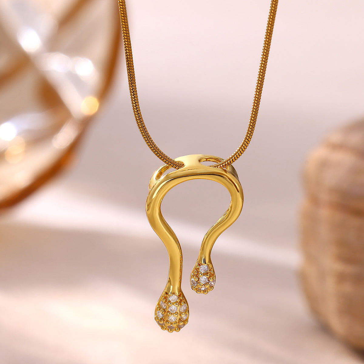 U-Shape Fairy Clavicle Necklace | KAH Jewelry