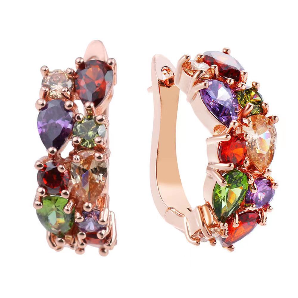 Crystal Zircon Ear Clip Earrings | KAH Jewelry
