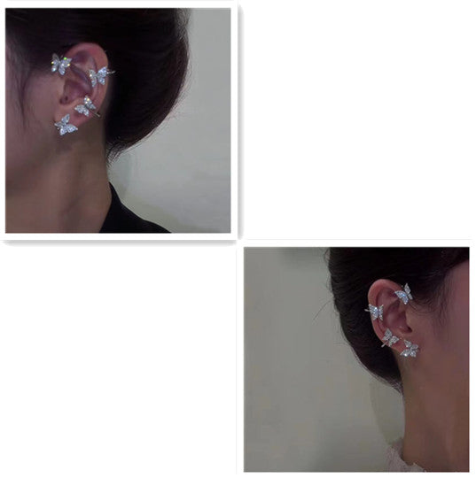 Butterfly Ear Clip & Hook Earrings | KAH Jewelry