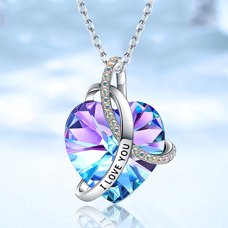 Love Crystal Pendant Necklace | KAH Jewelry