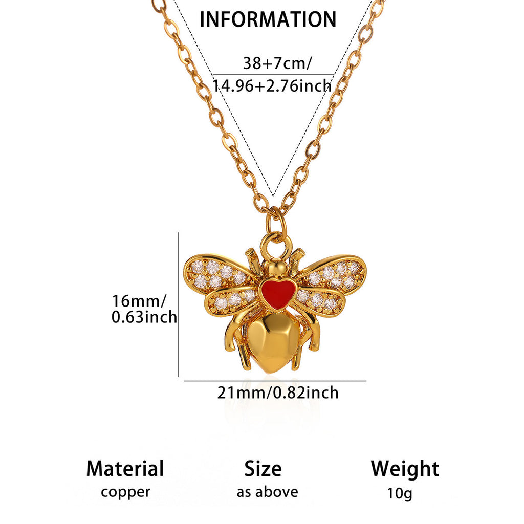 Gold Spider Geometric Pendant Necklace