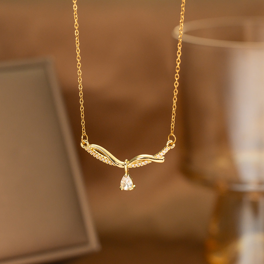 Minimalist Single Diamond Pendant Necklace | KAH Jewelry