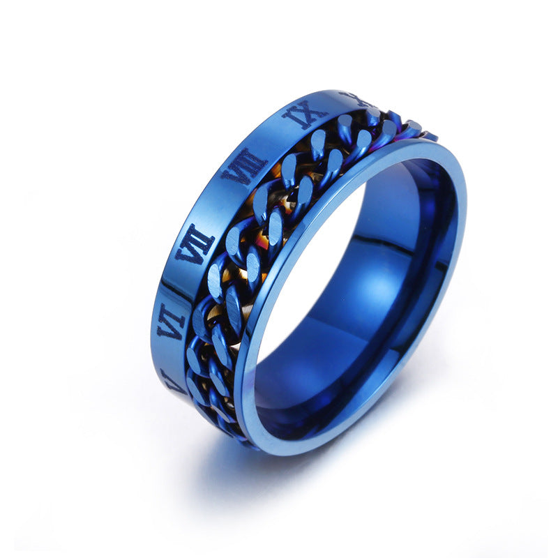 Titanium Rotatable Couple Spinner Ring | KAH Jewelry