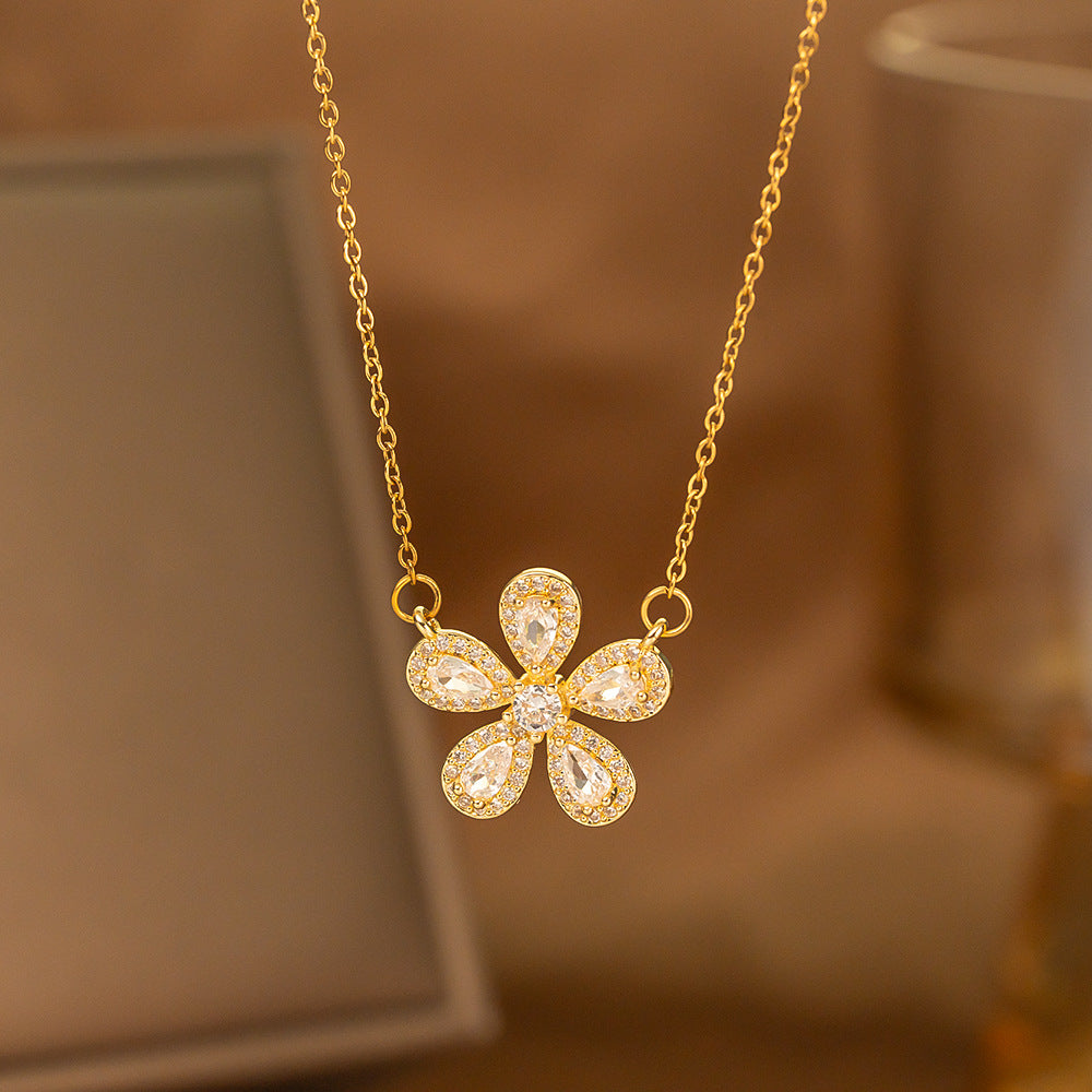 Minimalist Single Diamond Pendant Necklace | KAH Jewelry