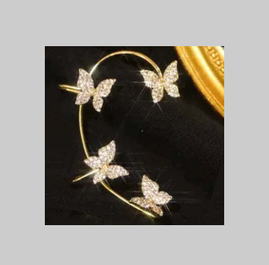 Butterfly Ear Clip & Hook Earrings | KAH Jewelry