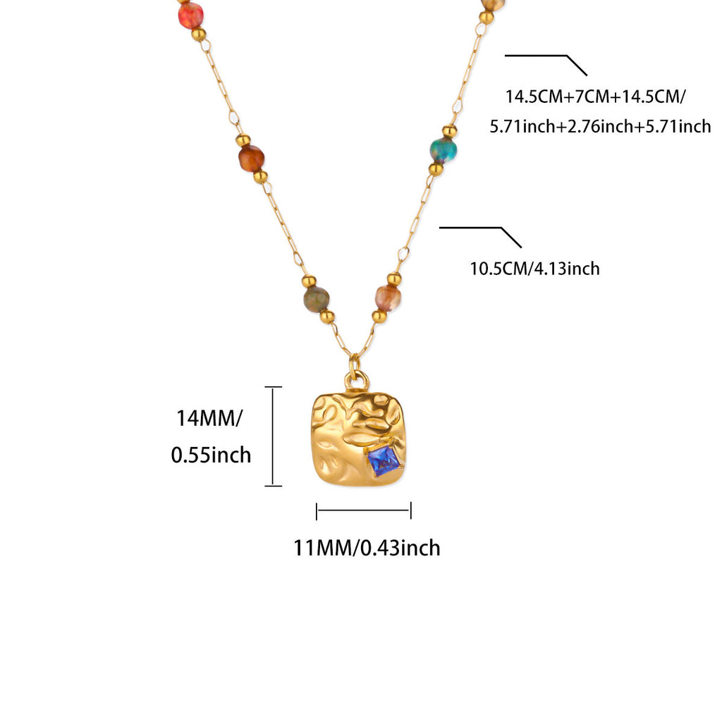 18K Gold Zircon Choker Necklace