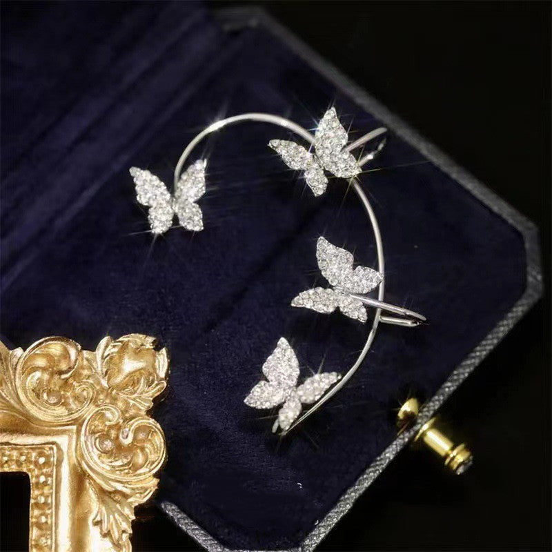 Butterfly Ear Clip & Hook Earrings | KAH Jewelry