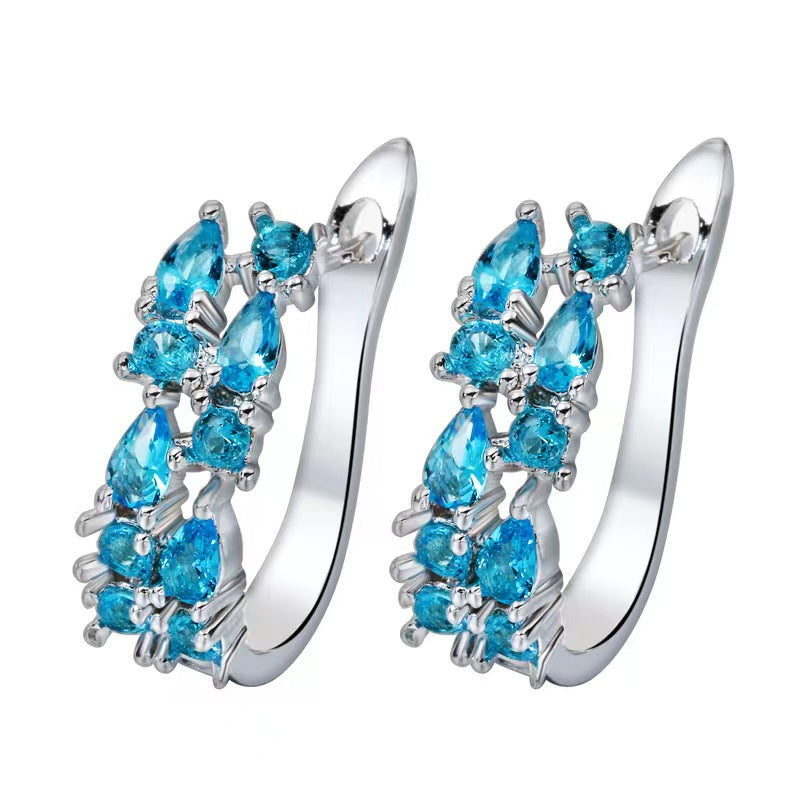 Crystal Zircon Ear Clip Earrings