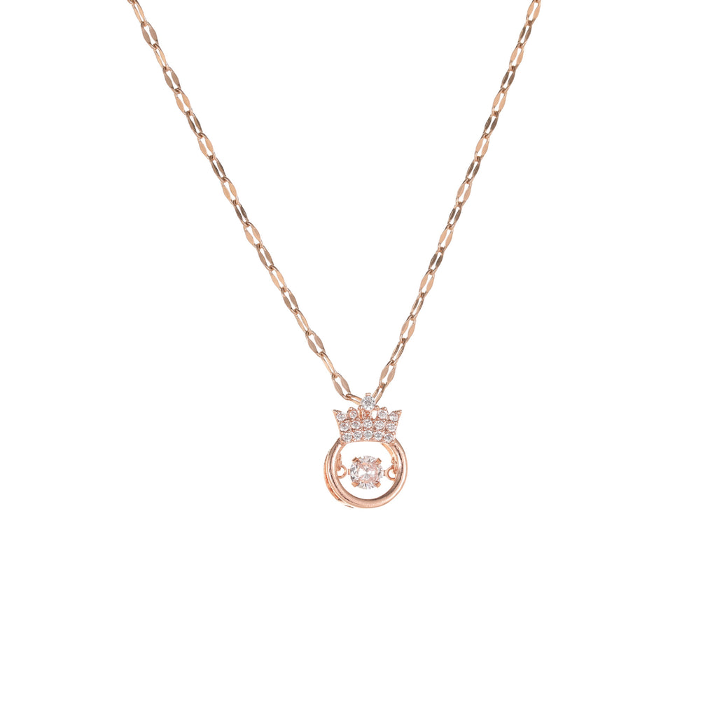 Crown Heart Collarbone Necklace