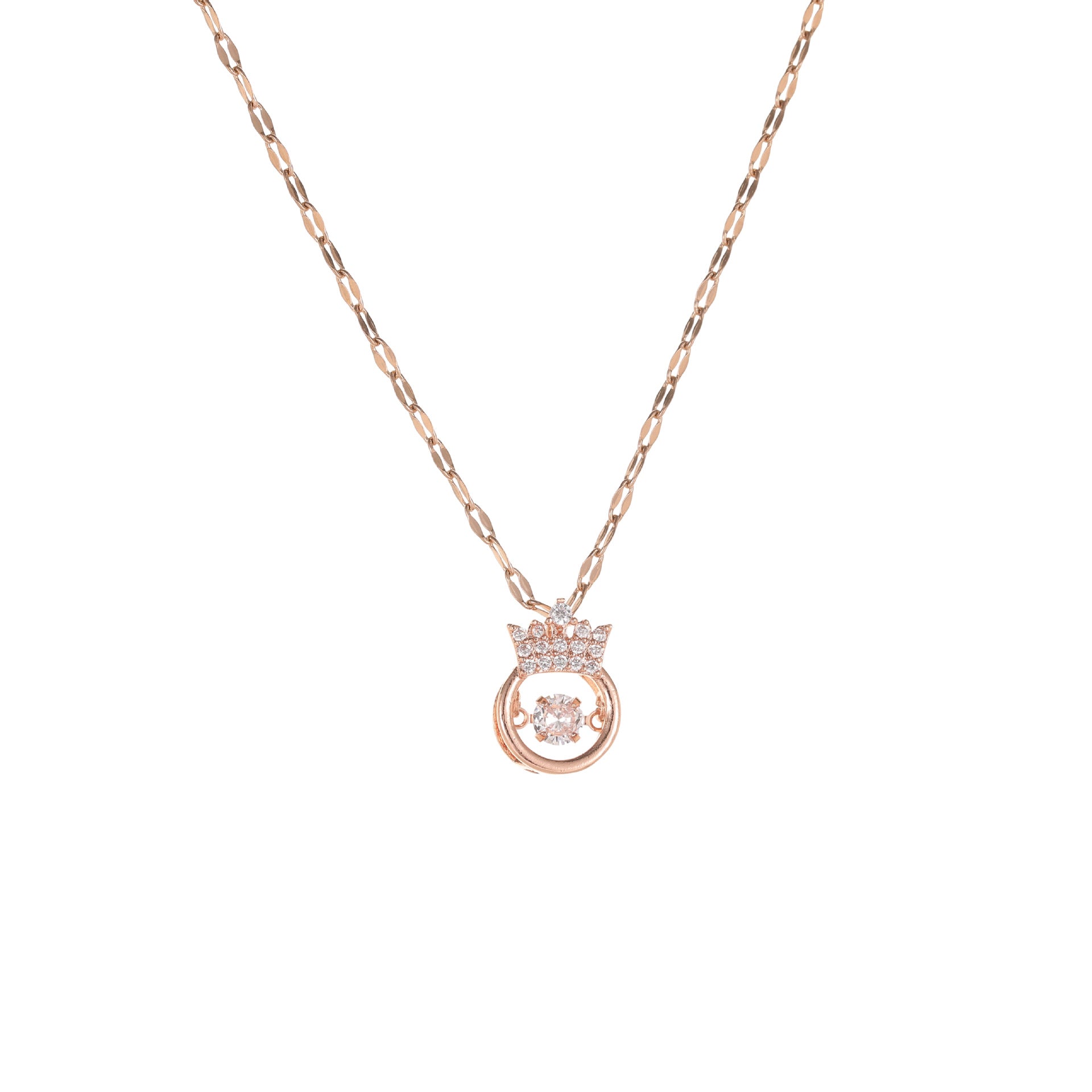 Crown Heart Collarbone Necklace