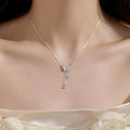 Crystal Butterfly Tassel Necklace | KAH Jewelry