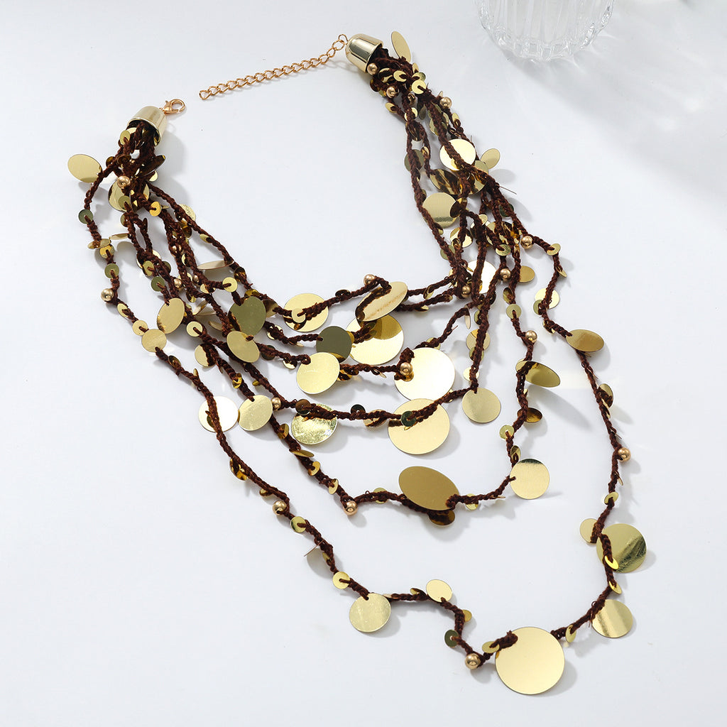 Boho Round Beaded Necklace | KAH Jewelry