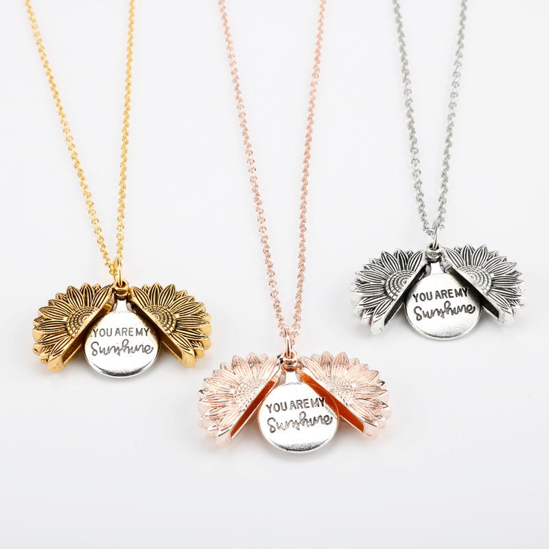 Sunflower Name Necklace | KAH Jewelry
