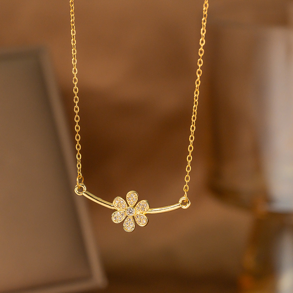 Minimalist Single Diamond Pendant Necklace | KAH Jewelry