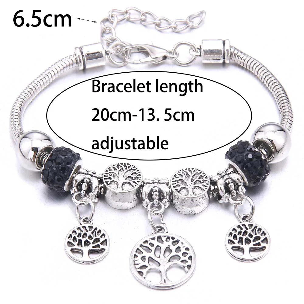 White Butterfly Crown Charm Bracelet