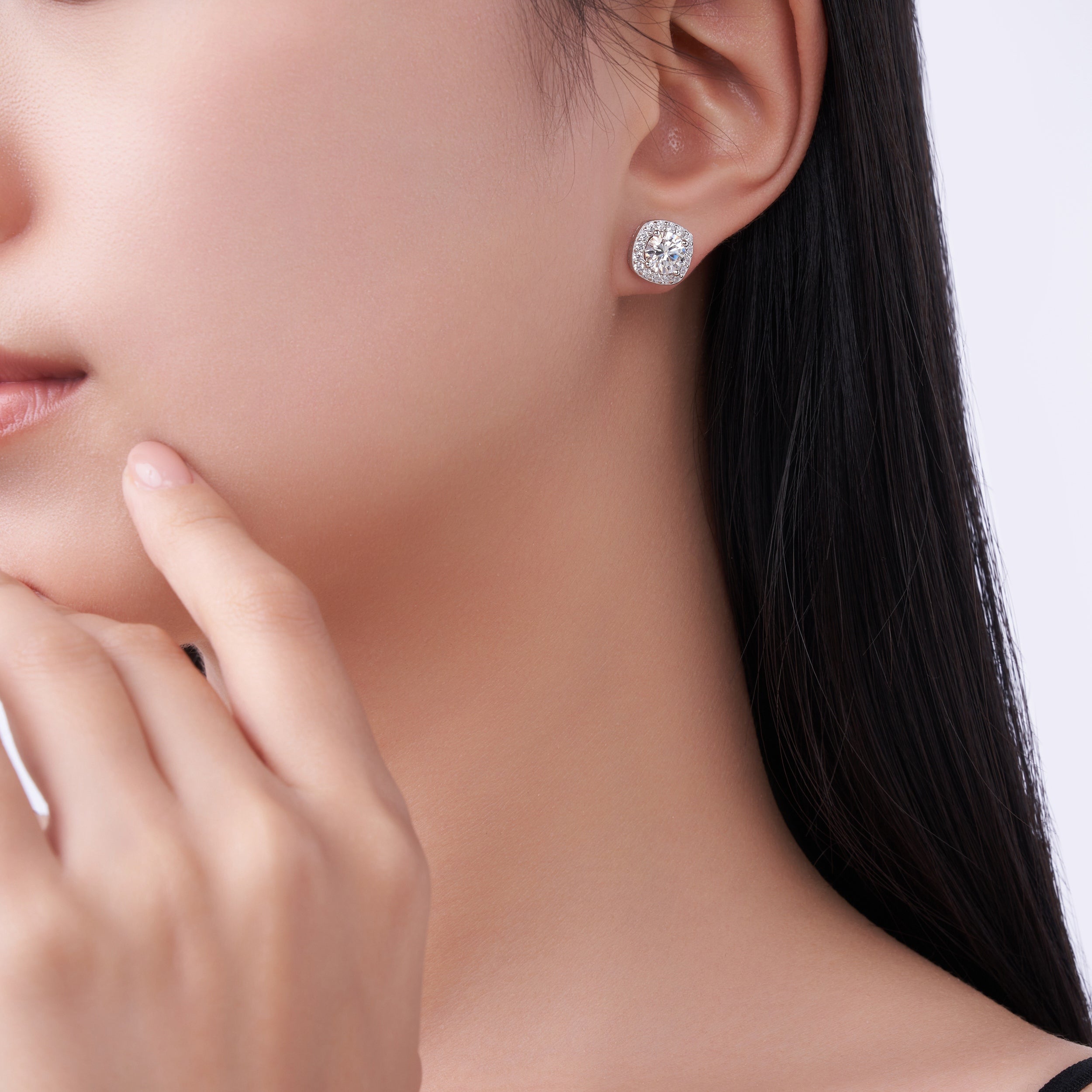 Morganite S925 Silver Earring Set | KAH Jewelry