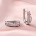 14K Gold Zircon Button Ear Clips | KAH Jewelry