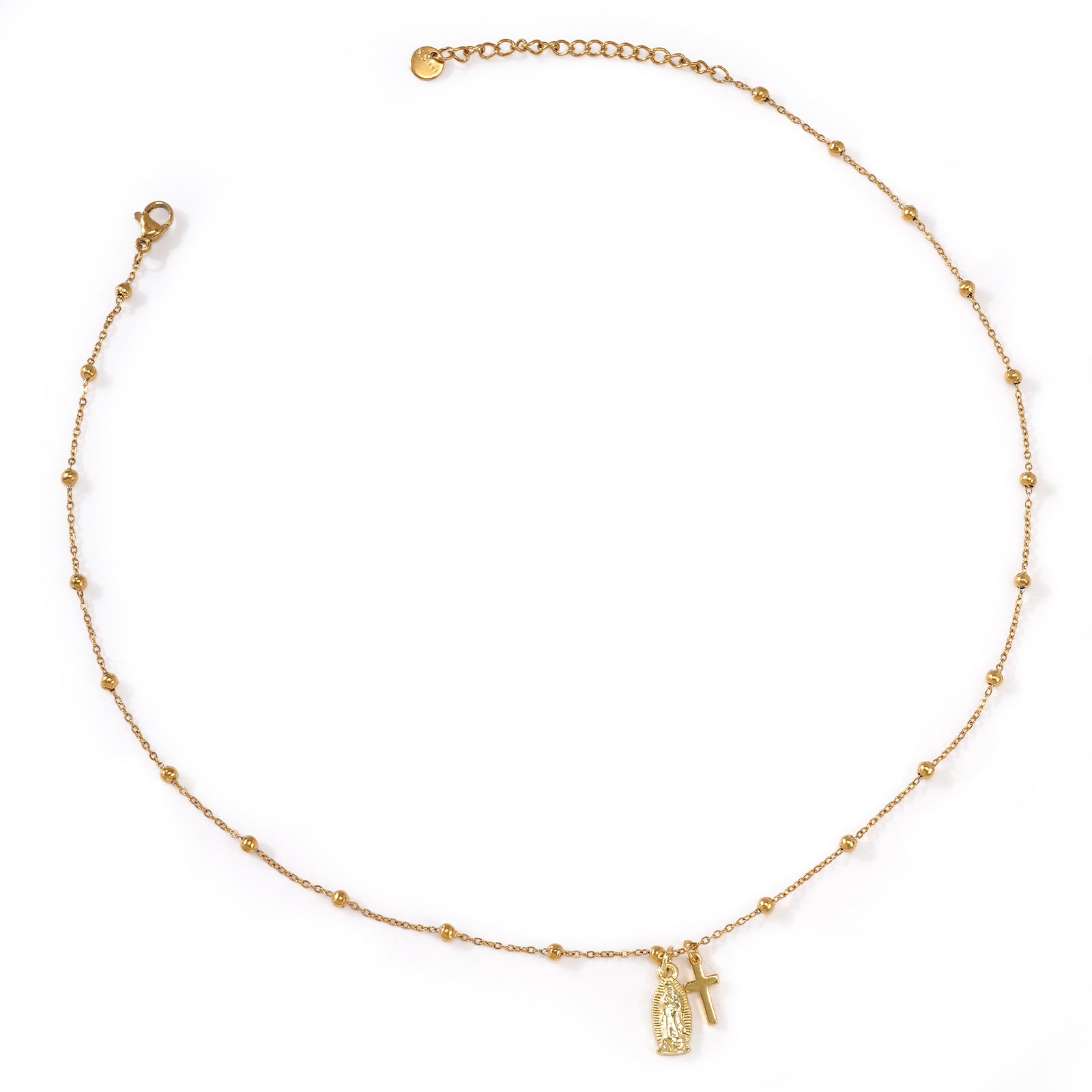 Red & Gold Beaded Double Layer Necklace