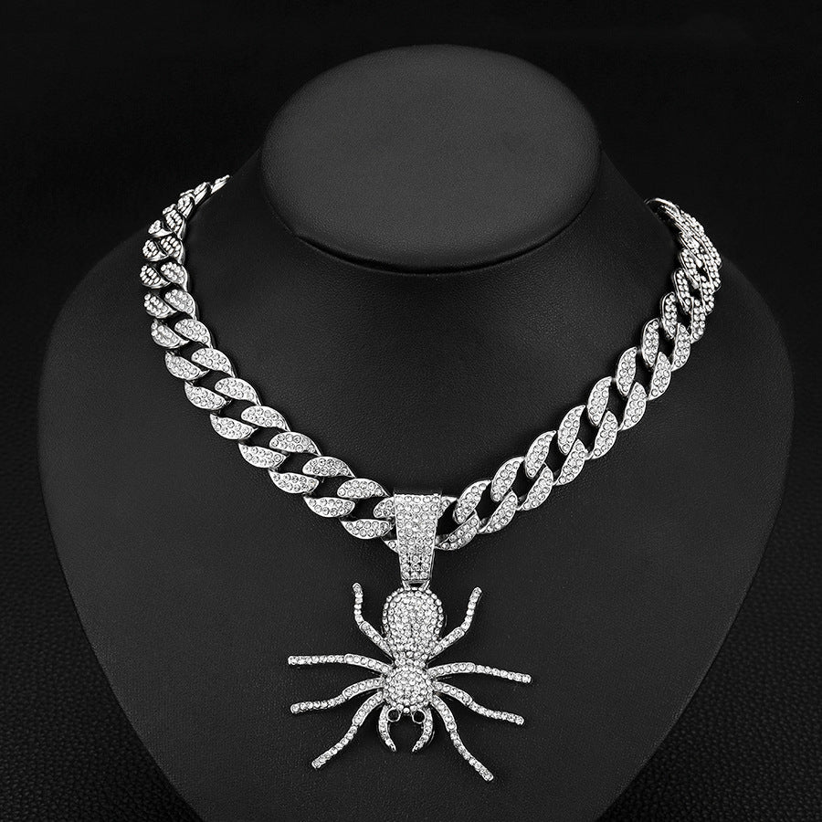 Crystal Spider Pendant Necklace