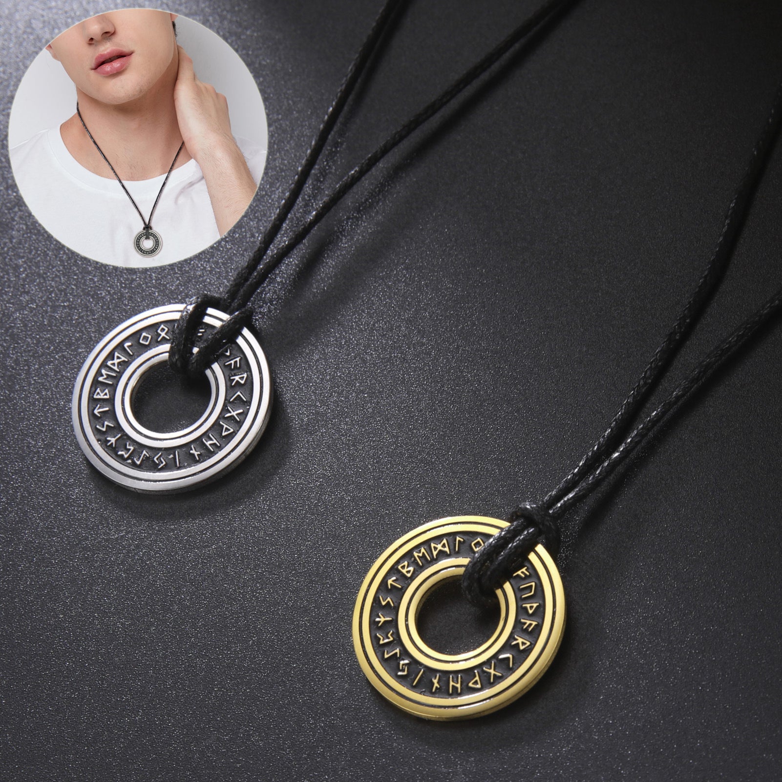 Viking Norse Rune Pendant Necklace | KAH Jewelry