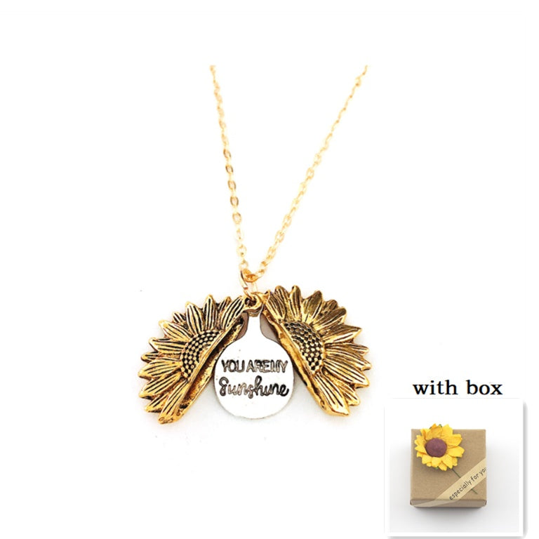 Sunflower Name Necklace