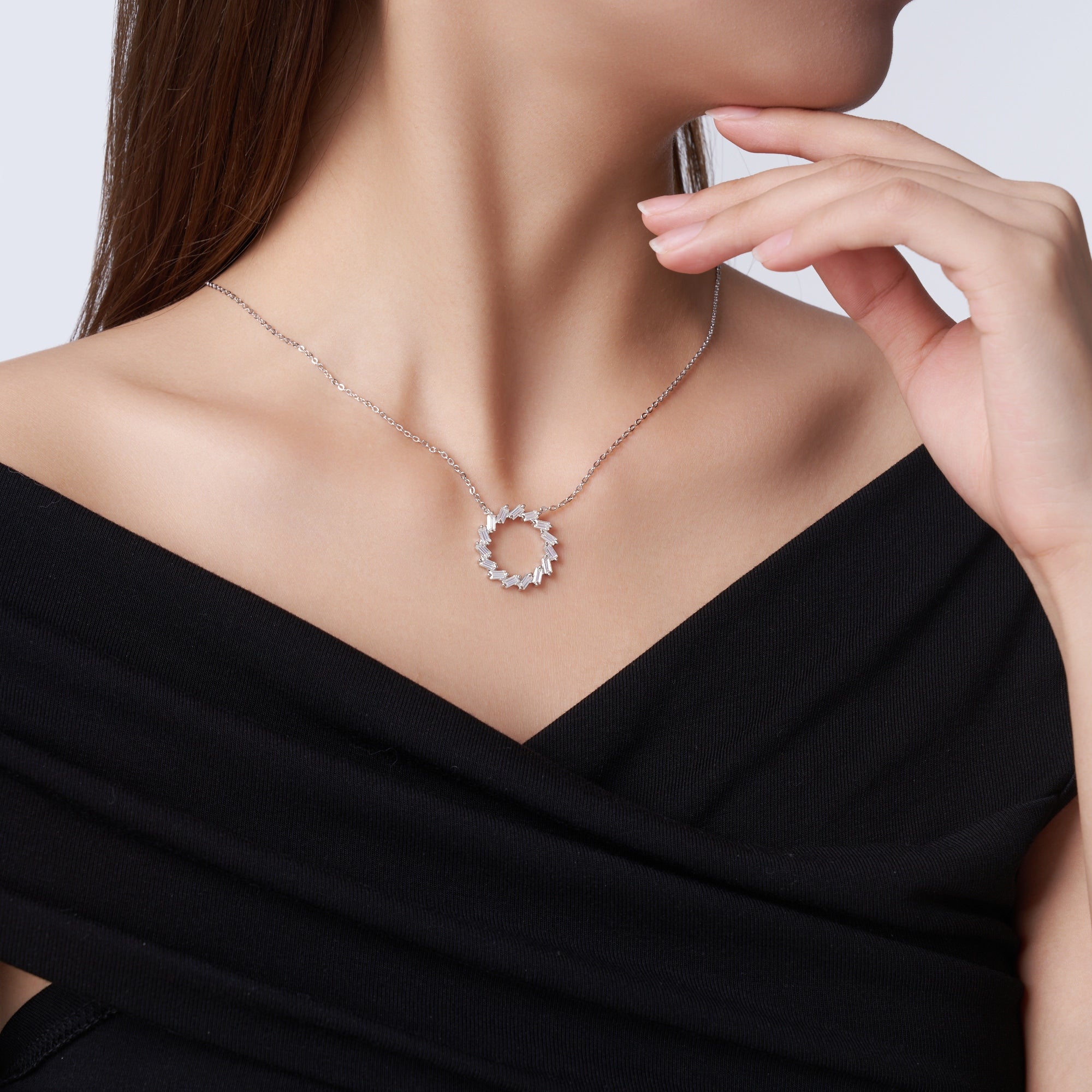 Moissanite S925 Silver Pendant Necklace | KAH Jewelry