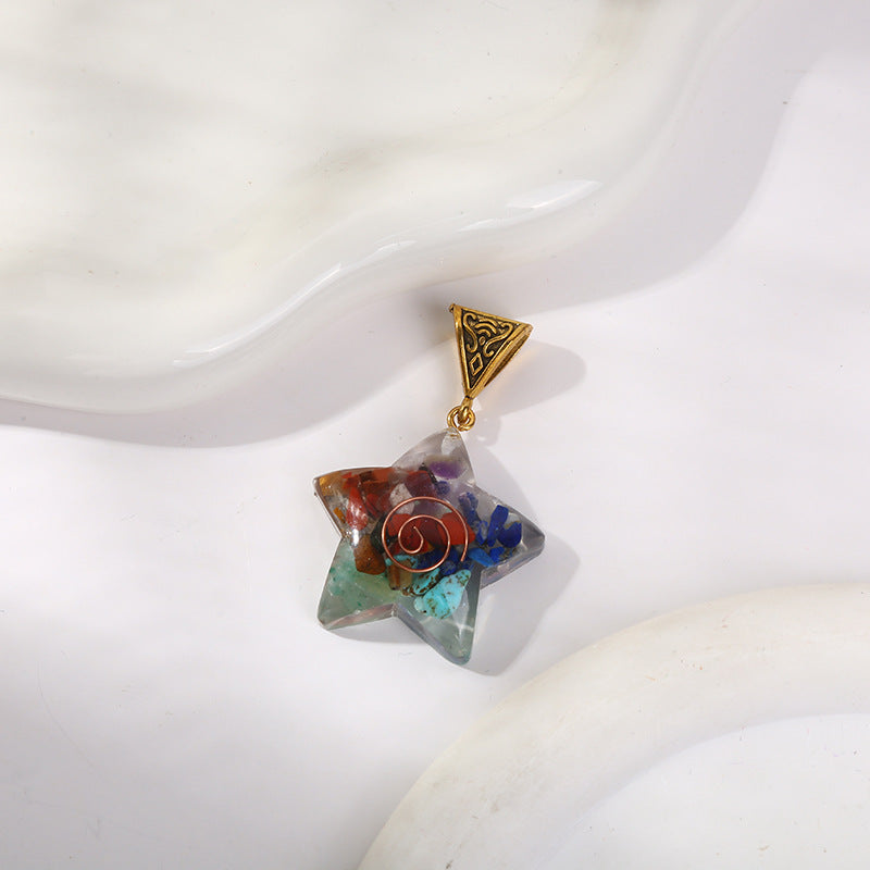 7 Chakra Crystal Stone Pendant Necklace