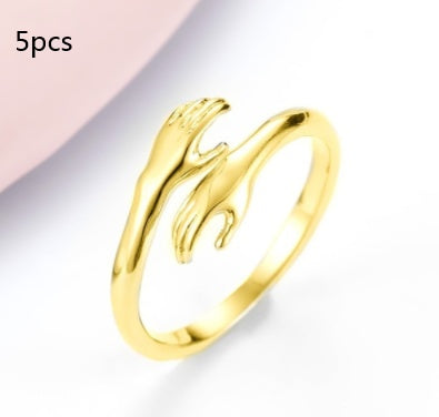 Hands Hug Adjustable Ring | KAH Jewelry