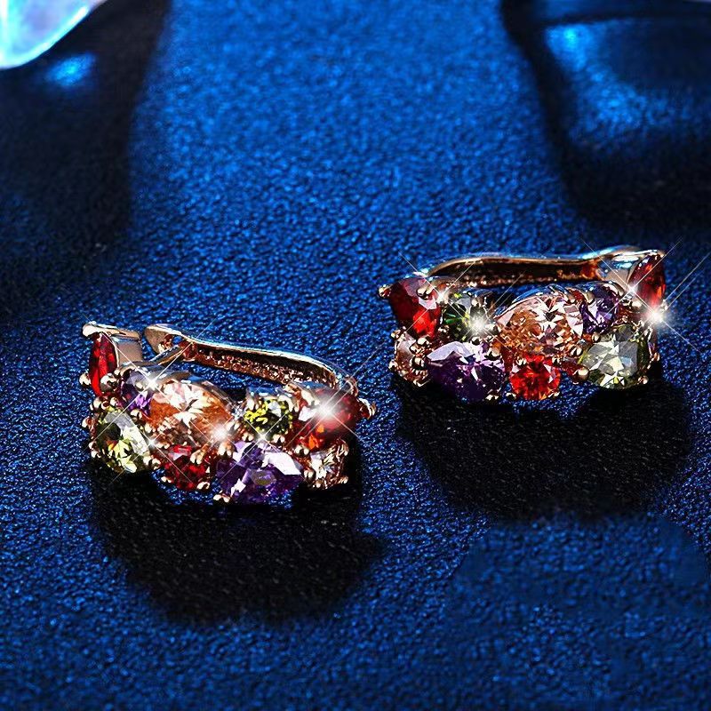 Crystal Zircon Ear Clip Earrings | KAH Jewelry