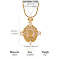Gold-Plated Zircon Pendant Necklace